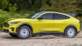 2024 Ford Mach-E Rally EV in yellow color off-road