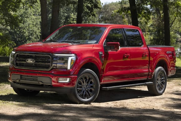 2024 Ford F-150 truck red color crew cab