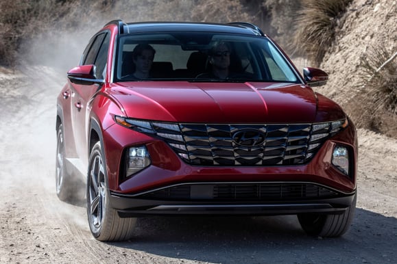 2023 Hyundai Tucson red color off-road