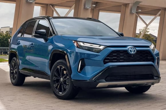 2024 Toyota RAV4 SUV blue color front view