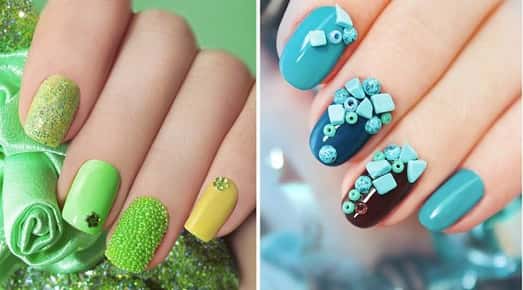Image of two different kinds of nail embellishments. 