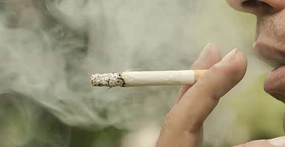 Image of someone smoking. 