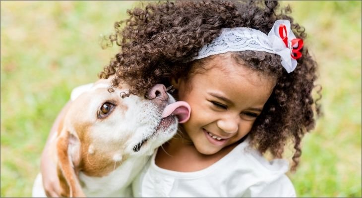 girl with dog