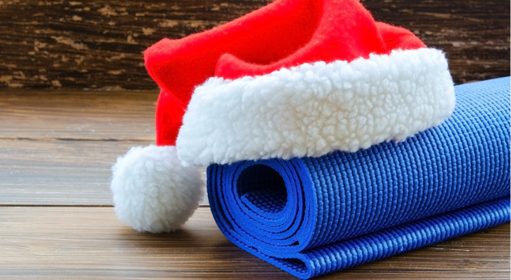 Yoga mat dresses up for Christmas