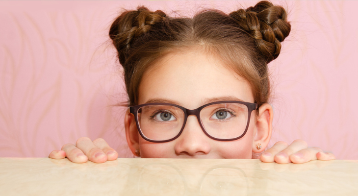 Young girl with glasses