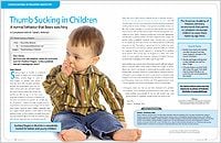 Thumb Sucking - Dear Doctor Magazine