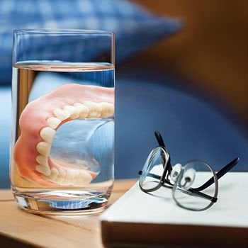 Denture in Glass.