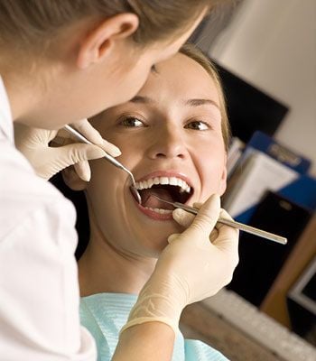 Professional teeth cleaning.