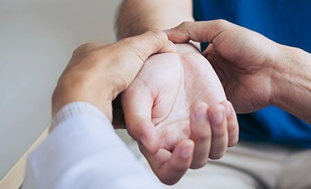 Chiropractic treatment for wrist pain.