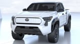 Toyota Tacoma EV teaser front three-quarter view