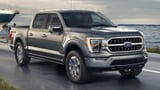 2022 Ford F-150 Supercrew pickup towing a boat front view