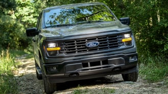 2024 Ford F-150 STX off-road in the woods