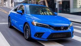 2022 Honda Civic hatchback in blue