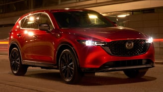 2022 Mazda CX-5 SUV in red at night