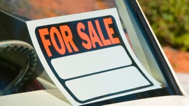 used car for sale sign