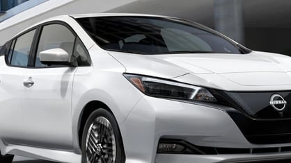 2023 Nissan LEAF EV hatchback white color