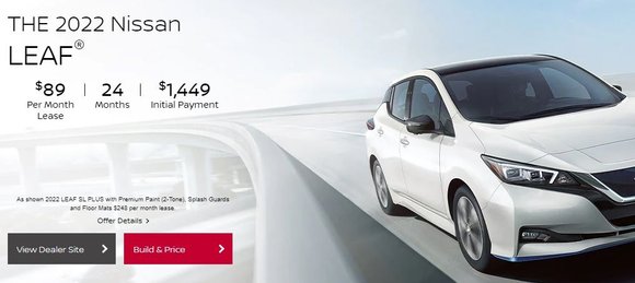 cheapest nissan leaf lease