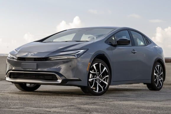 2023 Toyota Prius Prime plug-in hybrid grey paint exterior color