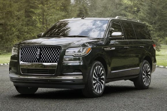 Lincoln Navigator luxury SUV front view black color