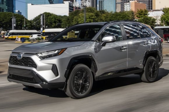 Toyota RAV5 crossover silver paint color exterior