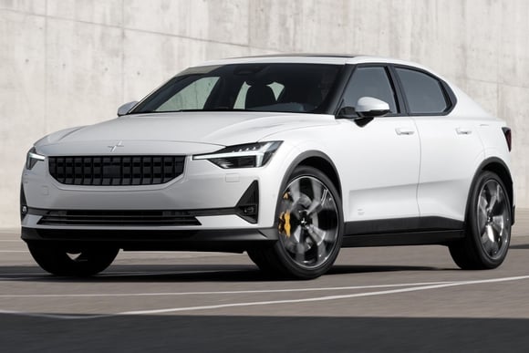 2022 Polestar 2 exterior in white paint color