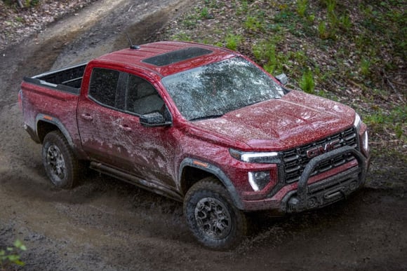 2023 GMC Canyon at4x truck with mud red color