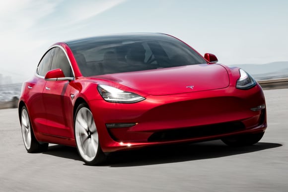 2021 Tesla Model 3 driving