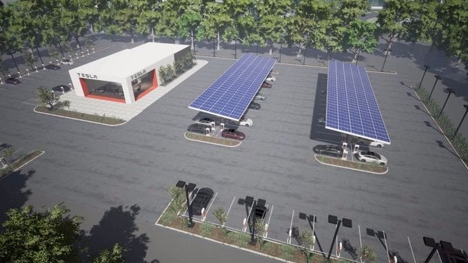 Tesla supercharger online expansion