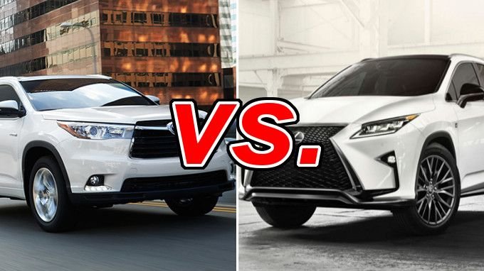 Lexus rx 350 vs highlander Lexus rx 350 vs highlander