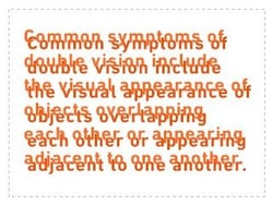distorted image of text on a page. Complete Eye Care of Medina helps restore vision for Minnesotans.