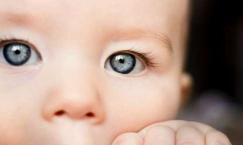 Baby with blue eyes