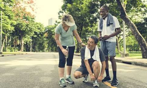 Image of seniors running.