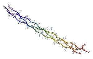 colorful illustration of collagen fibers