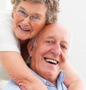 Image of an elderly couple. 