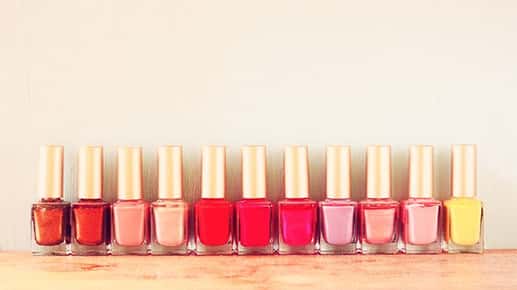 Image of different nail polish colors.