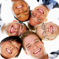 image of group of happy people. 
