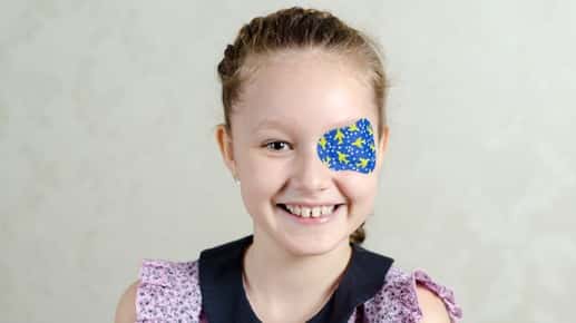 Image of girl with eye patch.