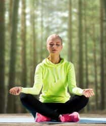 image of woman meditating. 