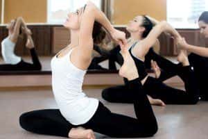 image of people doing yoga.