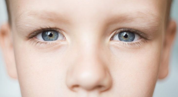 Close up of a little boy's eyes