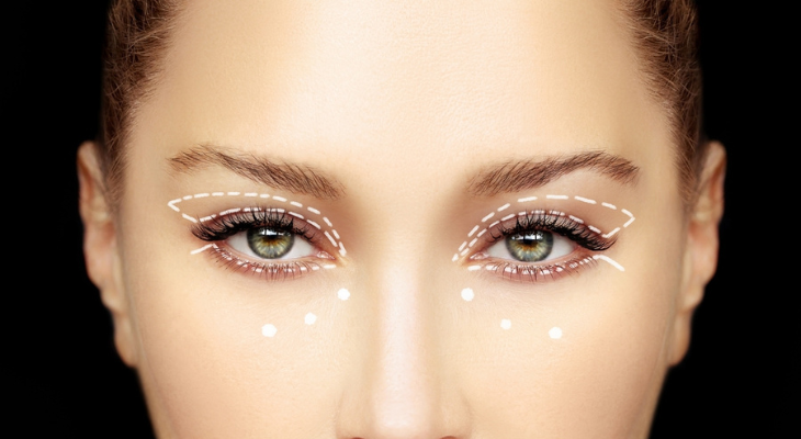 Woman ready for eye surgery.