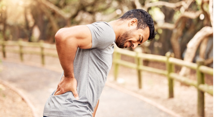 Man with chronic back pain.