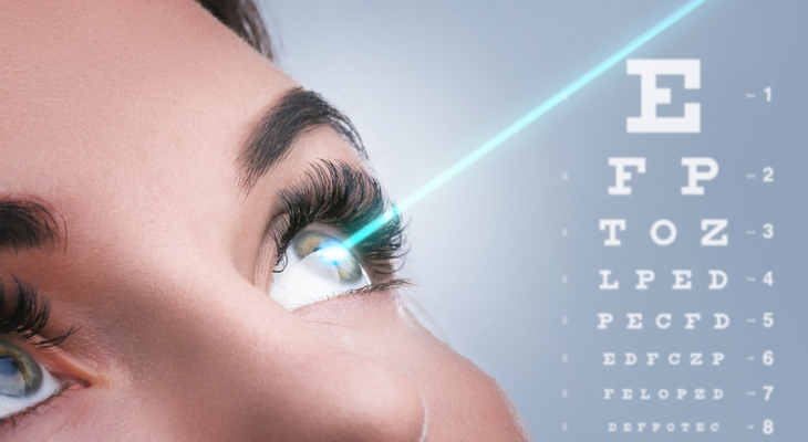 Laser eye surgery and snellen chart