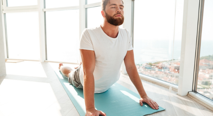 Man doing yoga