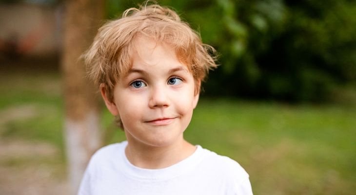 Young boy with wandering eye