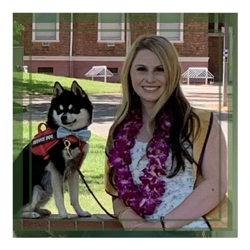 Alyssa - Veterinary Assistant. Photo of blonde woman smiling with Klee Kai dog.