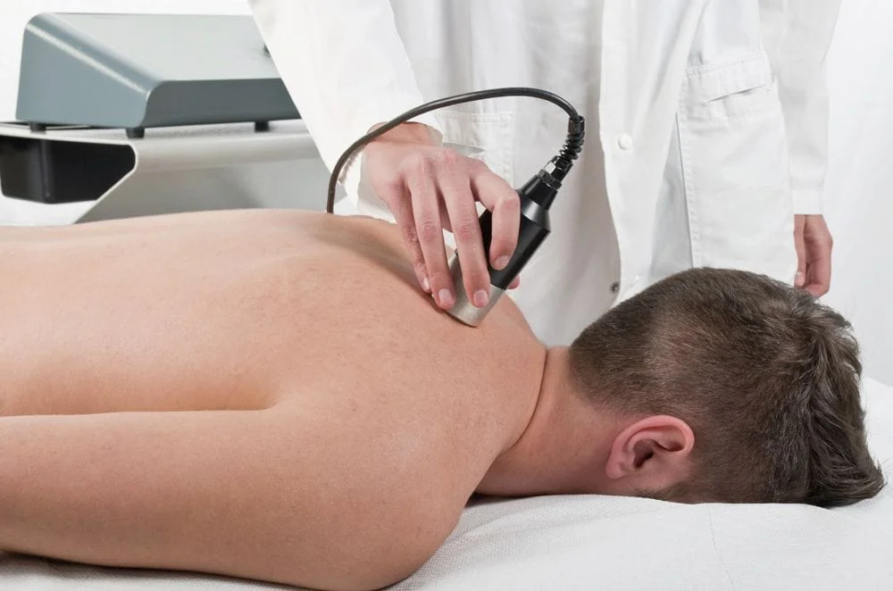 Man getting infrared therapy