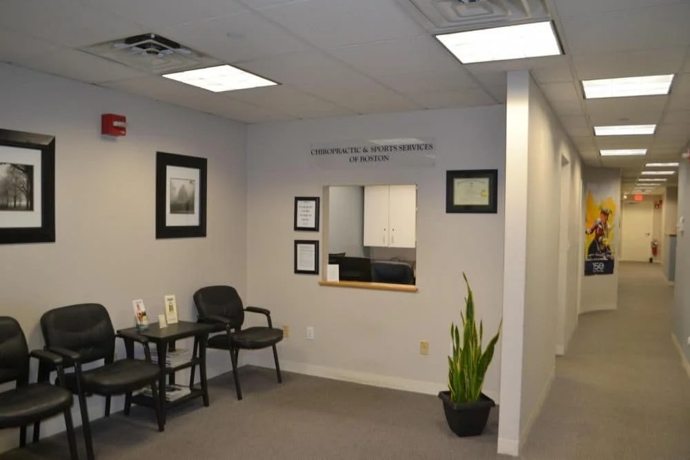 Chiropractic & Sports Services of Boston lobby welcomes you!