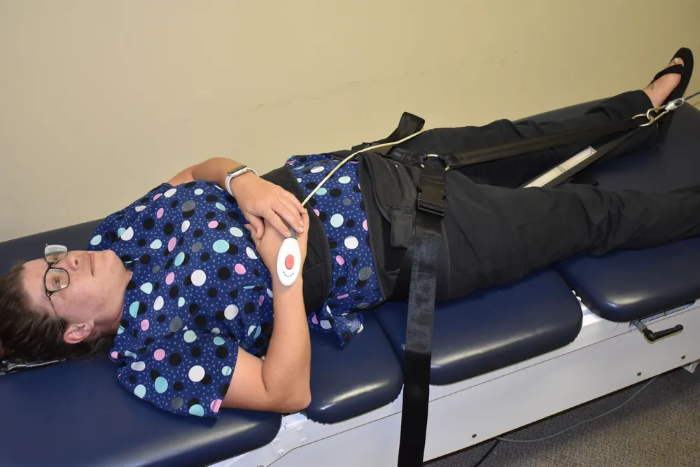 Female getting back adjusted