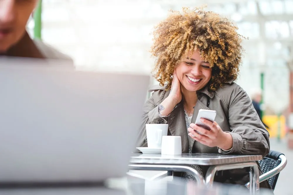 Woman smiling